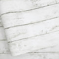 White Grey Wood Paper 17.71 in X 205 in Self-Adhesive Removable Peel and Stick by Abyssaly