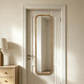 WallBeyond Full Length Door Mirror 14" x 48", Wood Frame Over-the-Door Mirror by WallBeyond