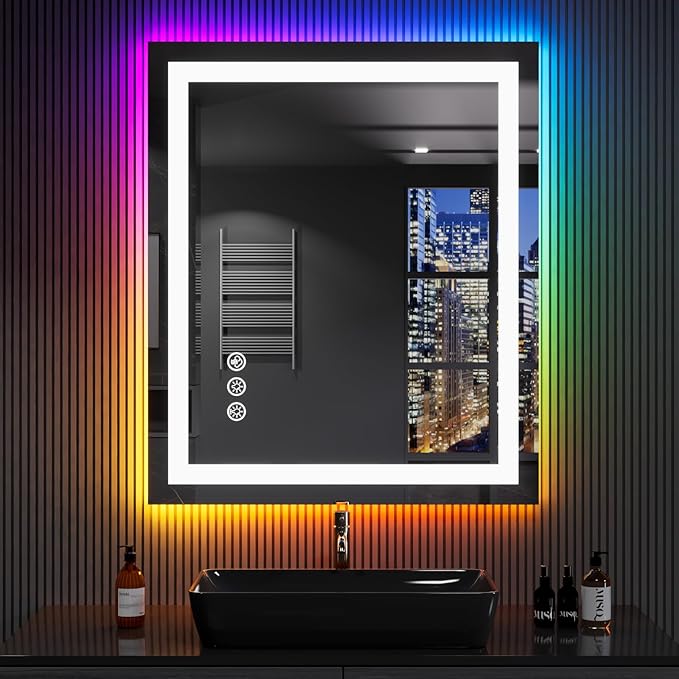 LOAAO 30"X36" LED Bathroom Mirror - Image 3