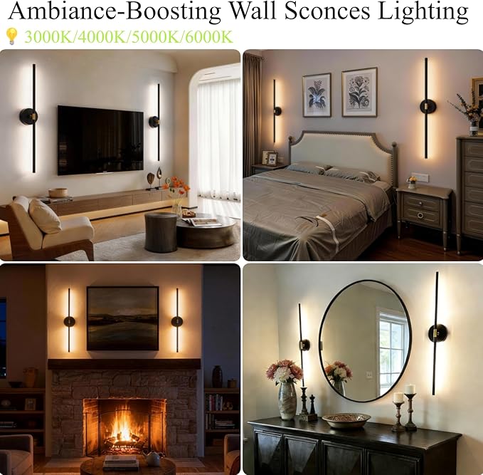 Battery Operated Wall Sconce Set of 2: 10000mAh Wireless Sconces Rechargeable - Image 2