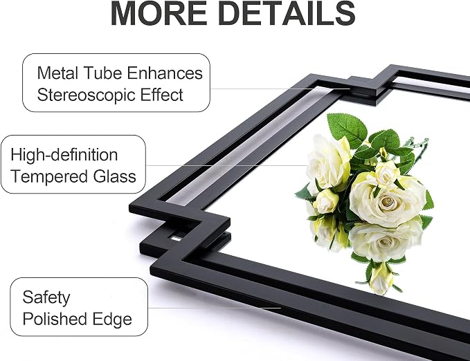 24" x 47" Large Black Mirror for Wall Decor, Elegant Living Room Mirror - Image 3