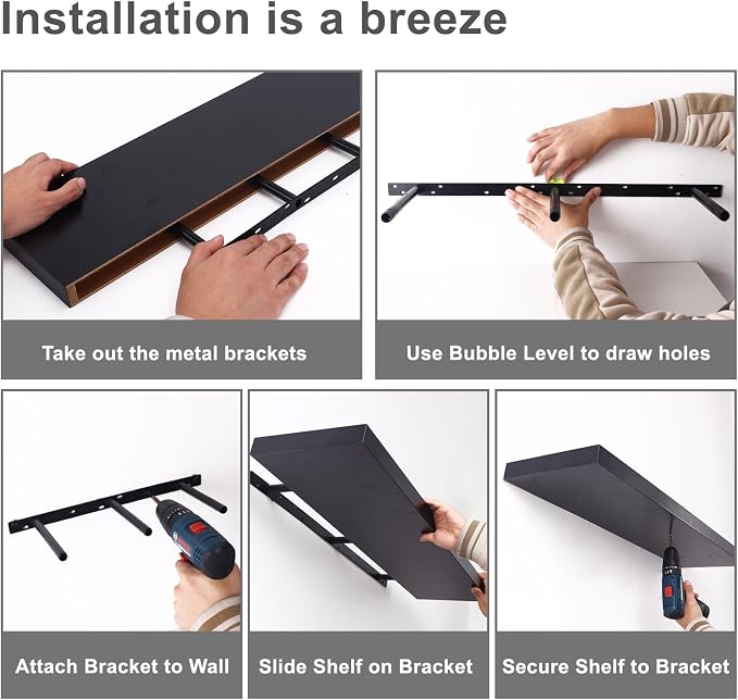 Fixwal Floating Shelves for Wall, Bathroom and Kitchen, Wall Shelves for Storage - Image 7