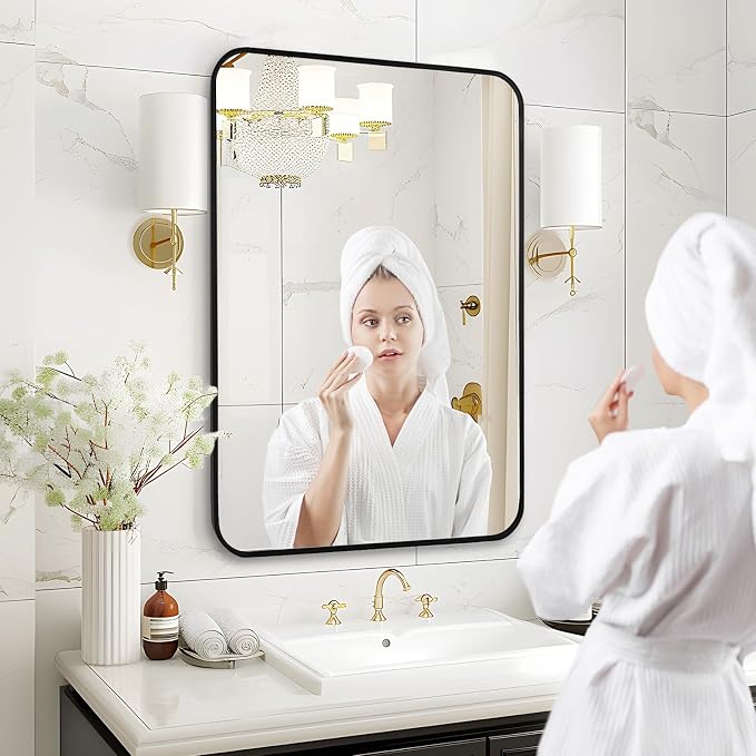 Fabuday Black Bathroom Mirror for Over Sink - Image 4