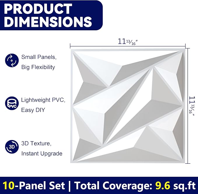 3D Wall Panel for Interior Wall Decor, PVC Wall Panels for Living Room Bedroom - Image 3