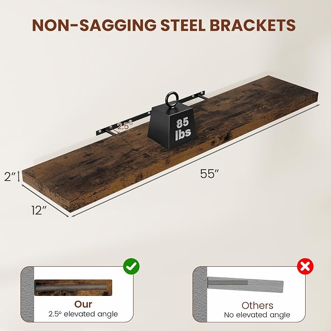 Vivelove 12" Deep Floating Shelves - Image 3