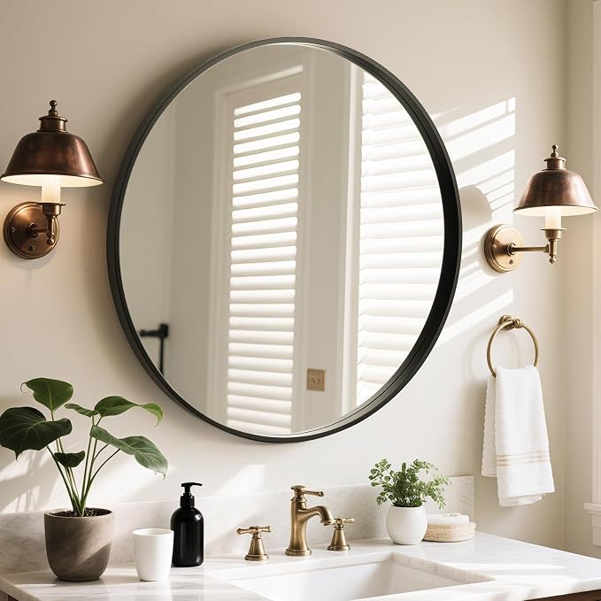 WallBeyond Round Wood Mirror by WallBeyond