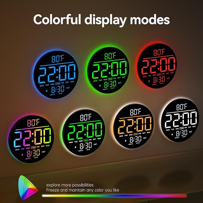 JALL 10" Large Digital Wall Clock - Image 8