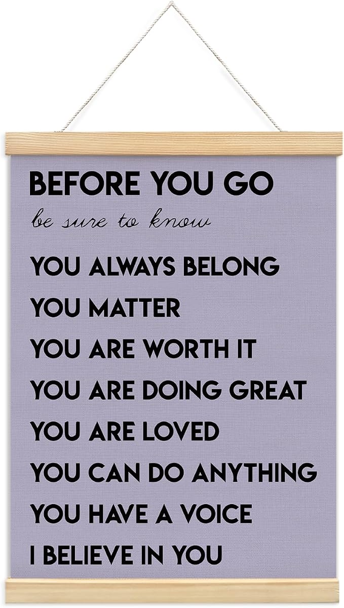 Mental Health Positive Affirmations Inspirational Wall Art Decor, Therapist by Unknown