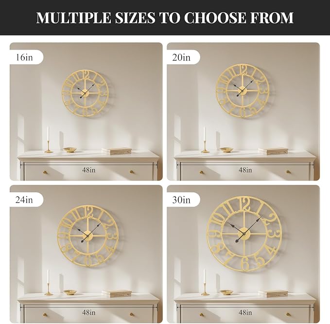 Cuspin Extra Large Wall Clock for Living Room Decor, 36 Inch Wall Clock - Image 8