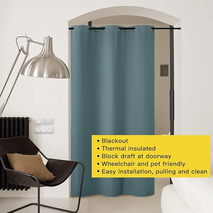 NICETOWN Faux Folding Accordion Doors, Front Door Curtains - Image 8
