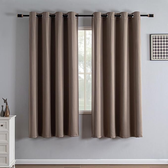 IGEMAEVE Blackout Curtains 72 Inch Length 2 Panels Set, Grommet Energy Saving by IGEMAEVE