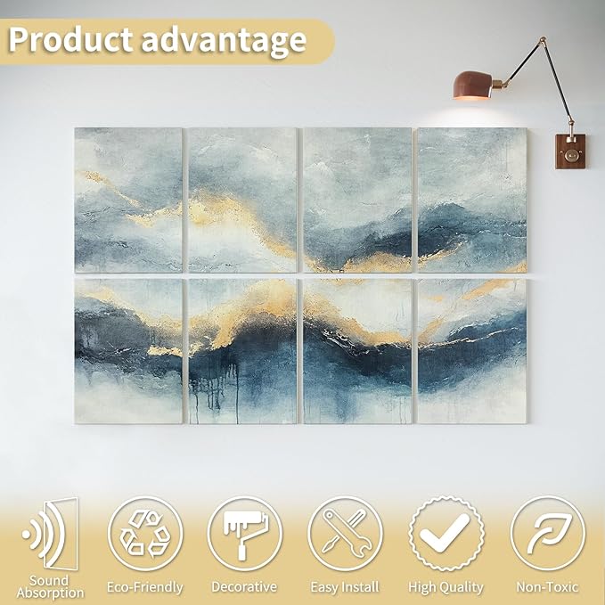 Art3d Soundproof Wall Panels 48"x32", Sound Absorbing Decorative Wall Panels - Image 4