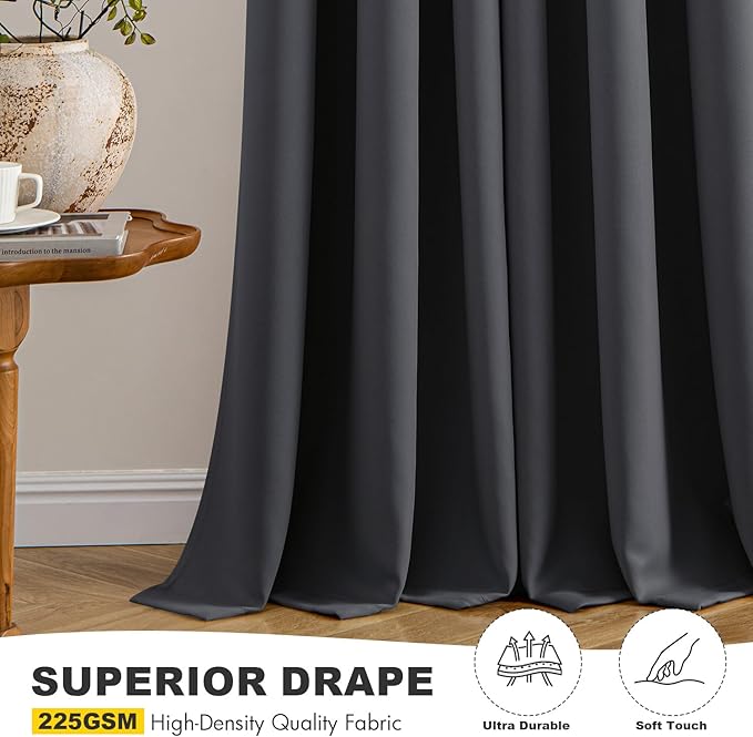 MIULEE Blackout Curtains for Bedroom Living Room 2 Panels, Thermal Insulated - Image 6