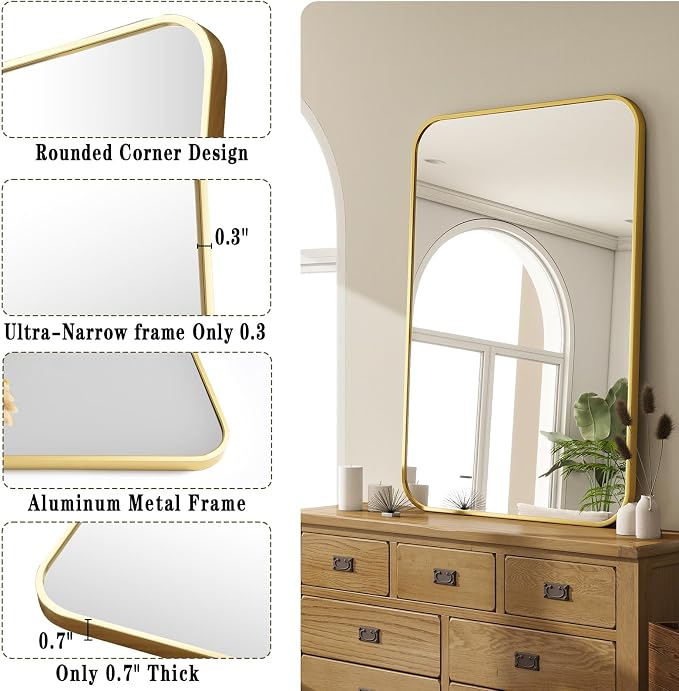 24x36 Inch Bathroom Mirror - Image 3