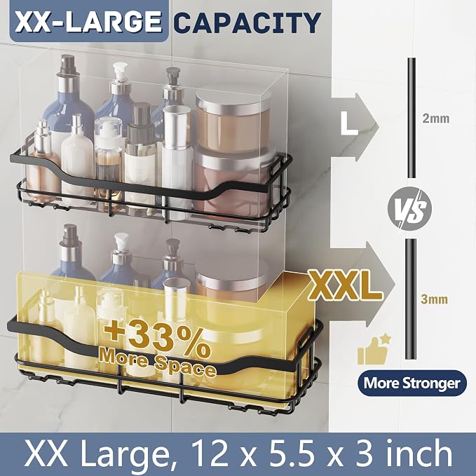 OMAIRA 3-Pack Shower Caddy - Image 3