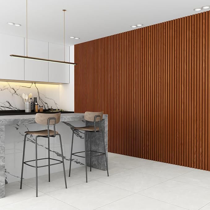 8-Pack WPC Wall Panels 108’’ x 6.1’’ 3D Slat Wall Panel Acoustic Wall Paneling - Image 4