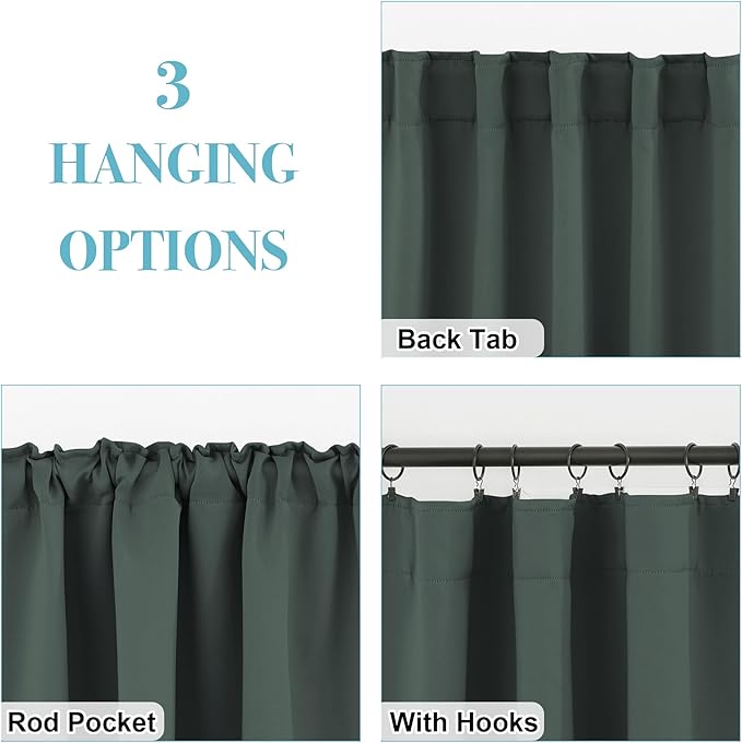 RYB HOME Blackout Curtains for Bedroom, Window Shades Thermal Insulating - Image 2