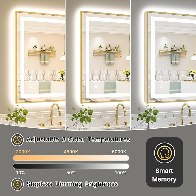 48x30 Inch LED Bathroom Mirror - Image 5