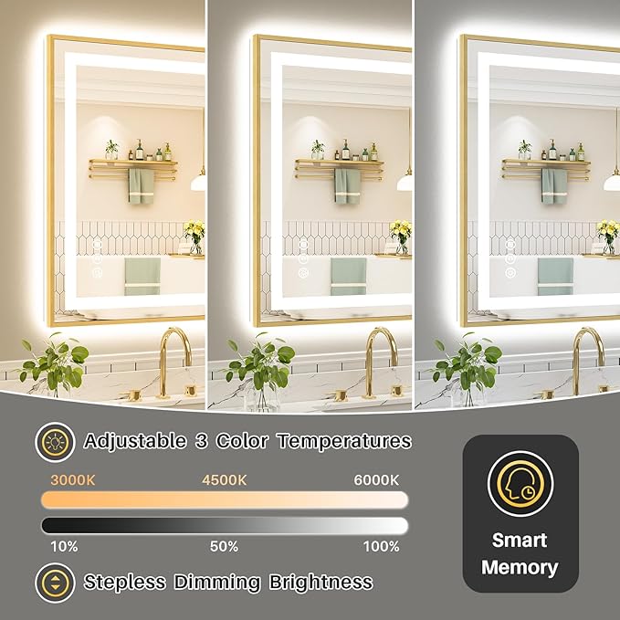 60x40 Inch LED Bathroom Mirror - Image 5