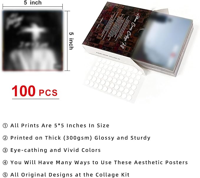 A ART·ZONE 100 Pcs 5x5 Inch | Posters Wall Collage Kit - Image 5