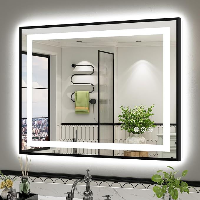 40x32 Inch LED Bathroom Mirror by Briivuemodernmirrors