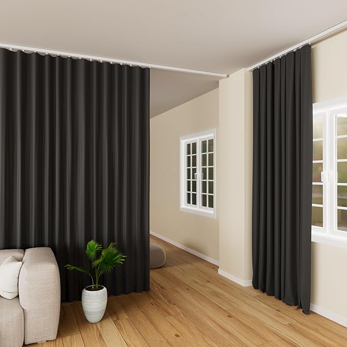 hoeflife Room Divider Curtains Blackout Floor to Ceiling Curtain - Image 6