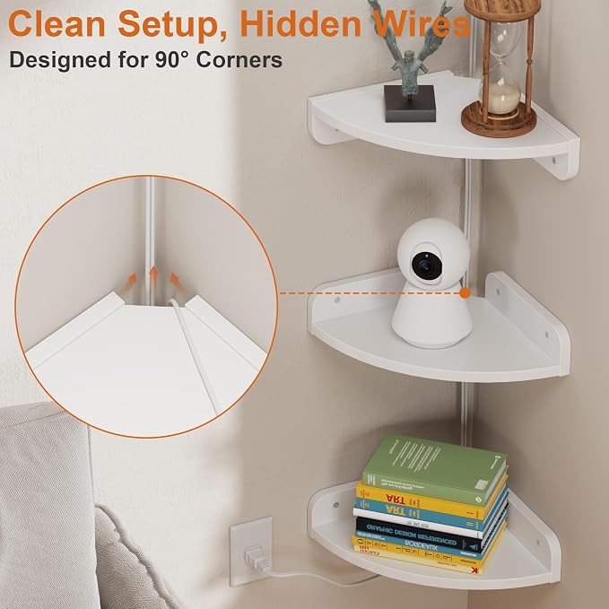 YAOHUOO Corner Shelf Wall Mounted - Image 5