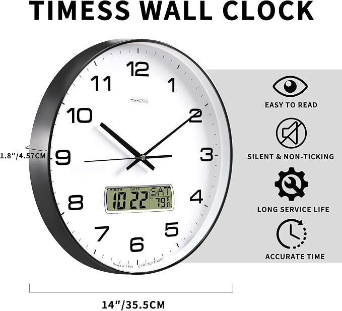 TIMESS Wall Clock, Ideal Modern Home, Office Decor - Image 5