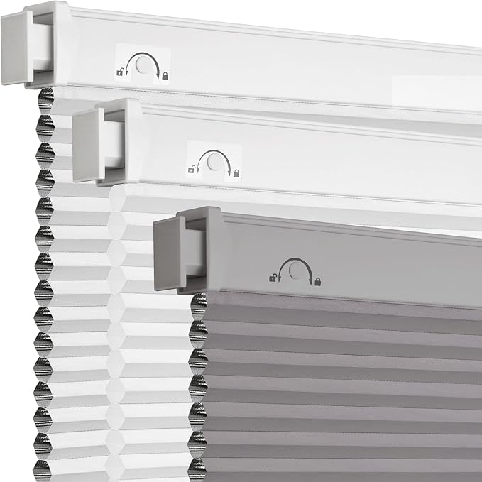 Grandekor No Drill No Tools Cordless Cellular Shades, UV Protection Privacy No by Grandekor
