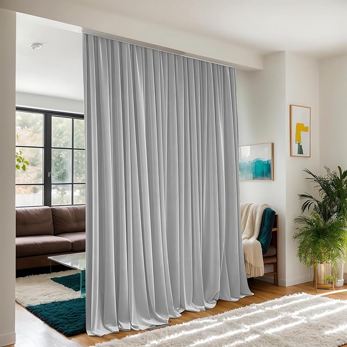 Floor to Ceiling Curtains for Wall Ceiling Mount Track by Grichril