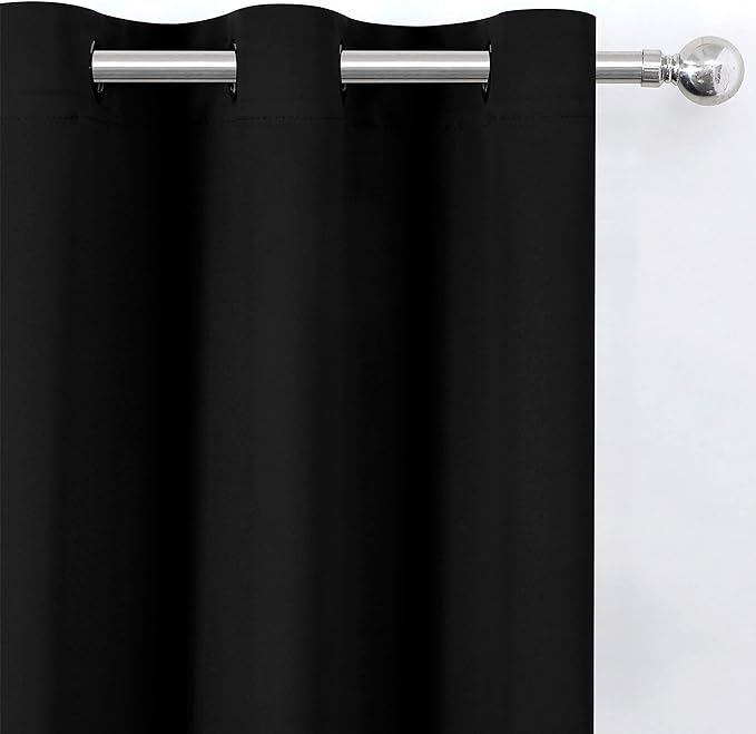 LEMOMO Black Thermal Blackout Curtains/38 x 84 Inch/Set of 2 Panels Room - Image 6