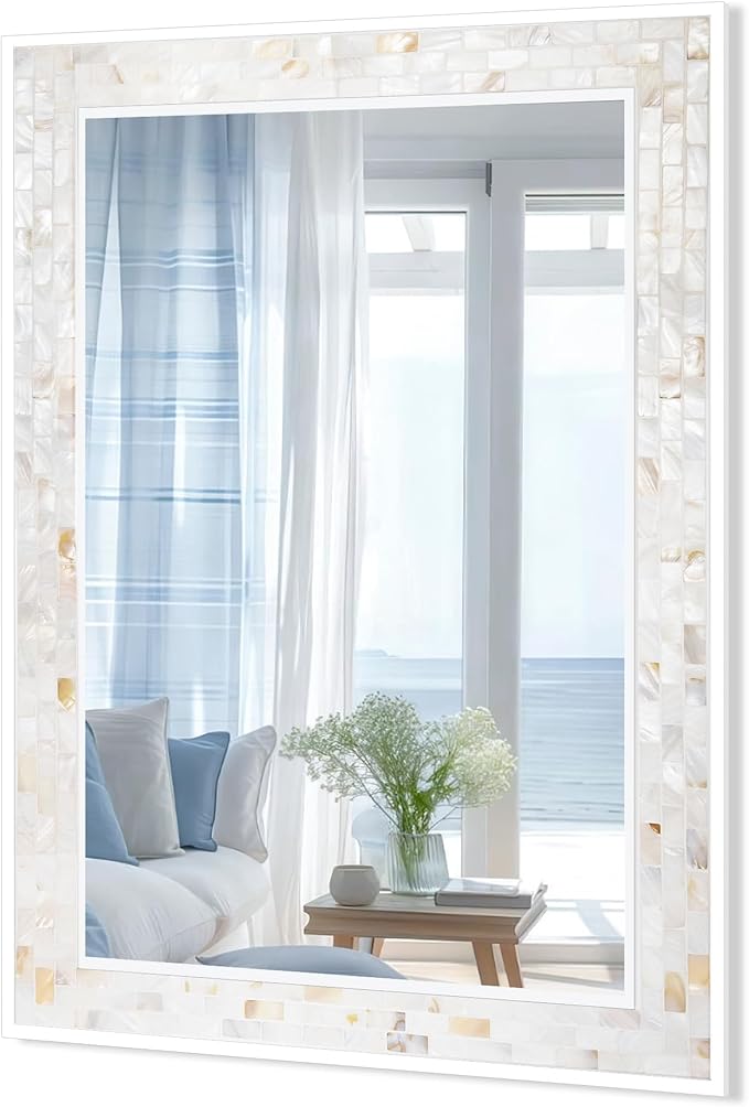 Tanmicoshomy White 24 x 36 Inch Rectangle Bathroom Mirrors - Image 6