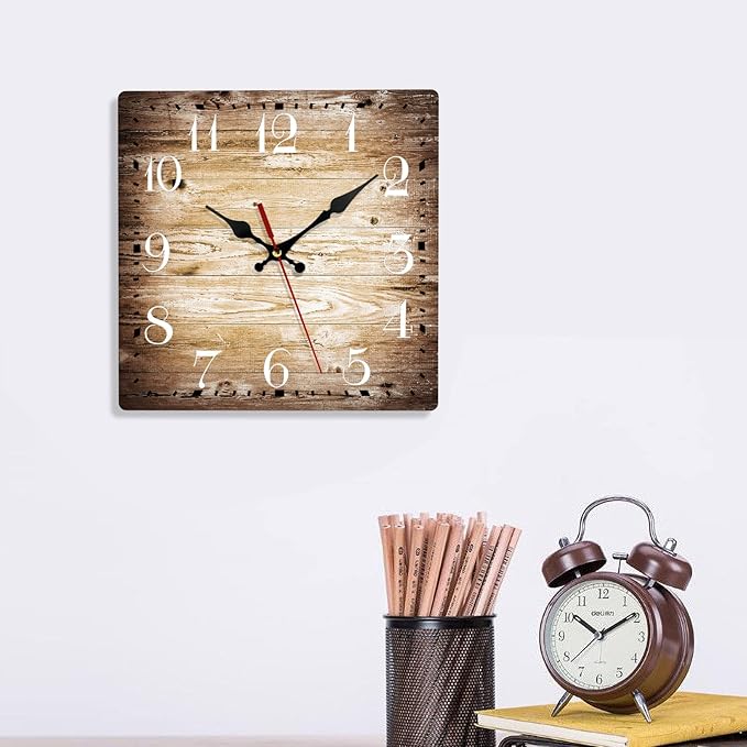ArtSocket Wooden Wall Clock Silent Non-Ticking - Image 6