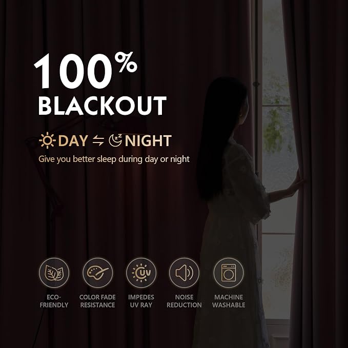 FMFUNCTEX 100% Blackout Curtains - Image 4