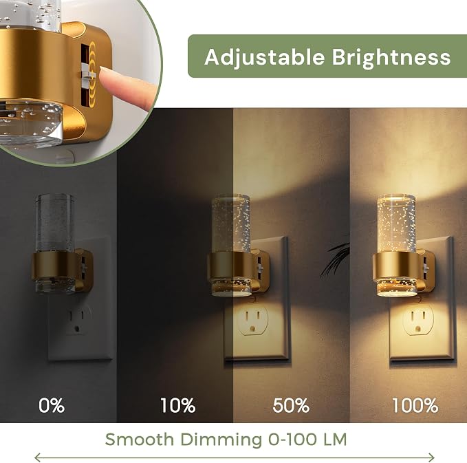 L LOHAS LED Night Lights Plug into Wall, 4 Pack Mini Dimmable Night Light - Image 4