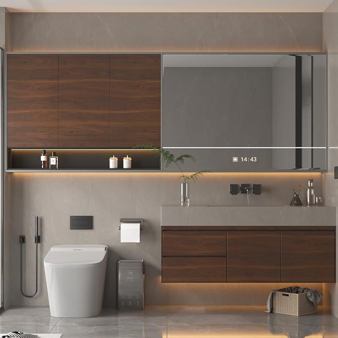 BOMENG Walnut Wood Contact Paper 32x158 inch Dark Brown Wood Wallpaper Peel and - Image 2