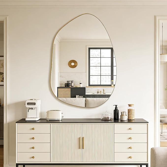 Irregular Wall Mirror Asymmetrical Mirror, Decorative Modern Mirror, Tempered - Image 3