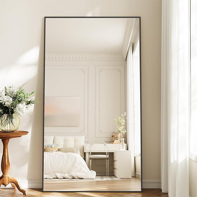 Koonmi 77"x38" Floor Mirror Full Length, Bedroom Floor Body Mirror - Image 7