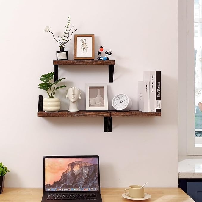 BAYKA Wall Shelves for Bedroom Decor, Floating Shelves for Wall, Display - Image 5