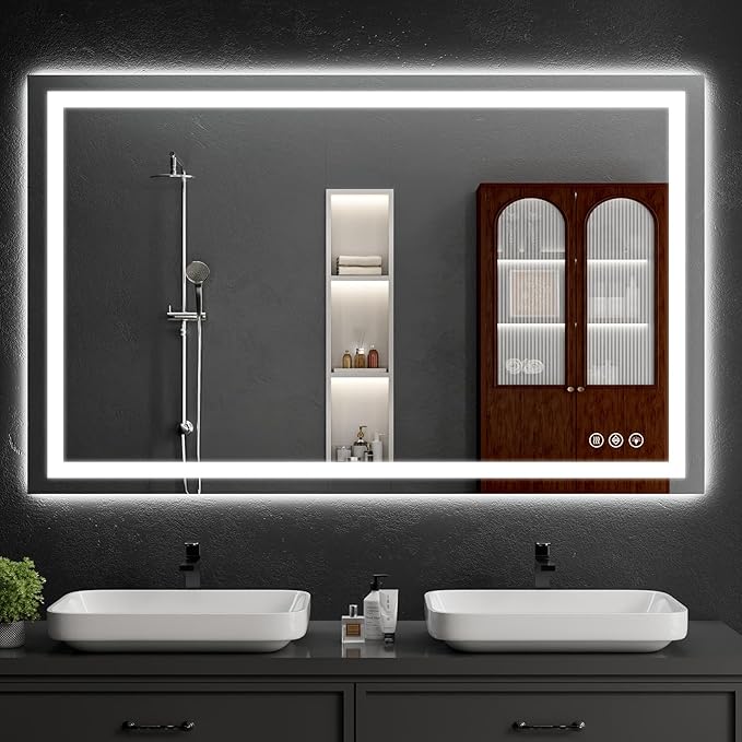 LED Bathroom Mirrors 36"x50" Bathroom Mirror by WISSMILESHOME