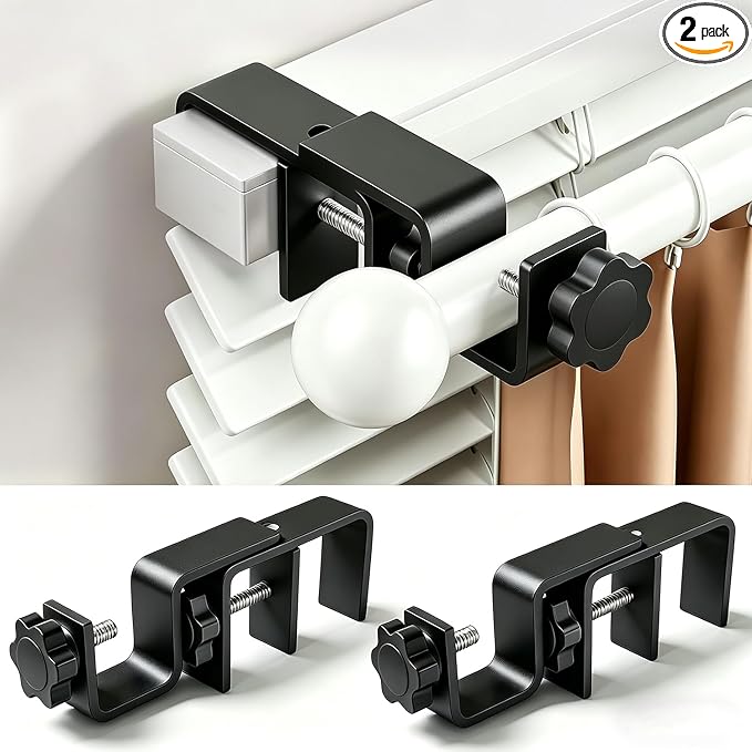 Mimiio No Drill Curtain Rod Brackets by Unknown