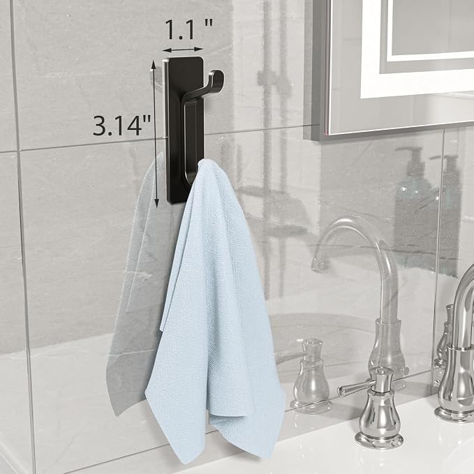 Self Adhesive Wall Hooks for Hanging: Extra Strong 13 LB, Hook for Coat - Image 4