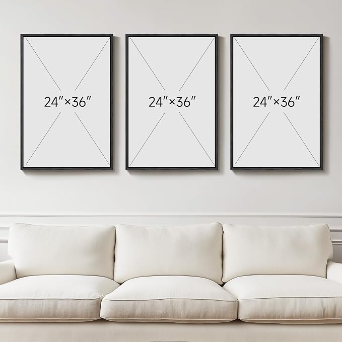 Large Framed Red Black White Abstract Wall Art - Image 3