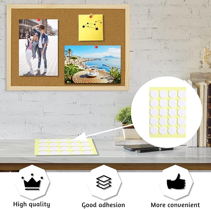 OWLKELA Cork Board 14.6"X 11", Notice Pin Board, Memo Board, Vision Board - Image 4