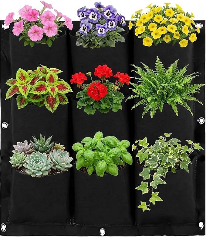 WFIST Vertical Hanging Planter Bag, Breathable Felt Wall Garden Planter by WFIST