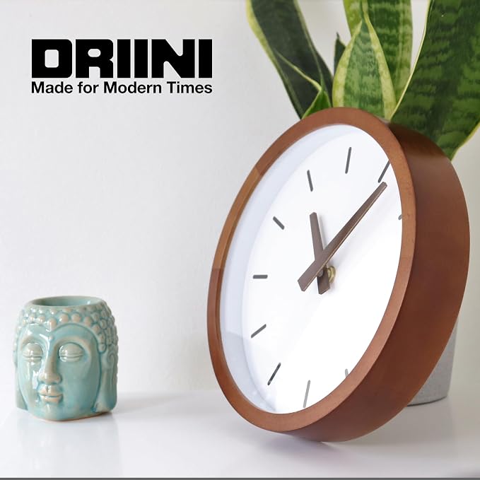 Driini Modern Mid Century Wood Analog Wall Clock - Image 6