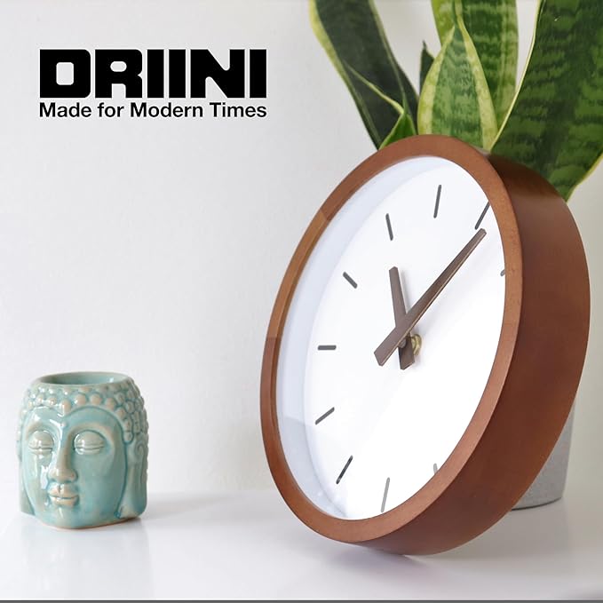Driini Modern Mid Century Wood Analog Wall Clock - Image 6
