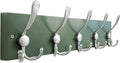 SKOLOO Creations Forest Green Solid Wood Wall Mounted Coat Rack, 5 Hooks by SKOLOO