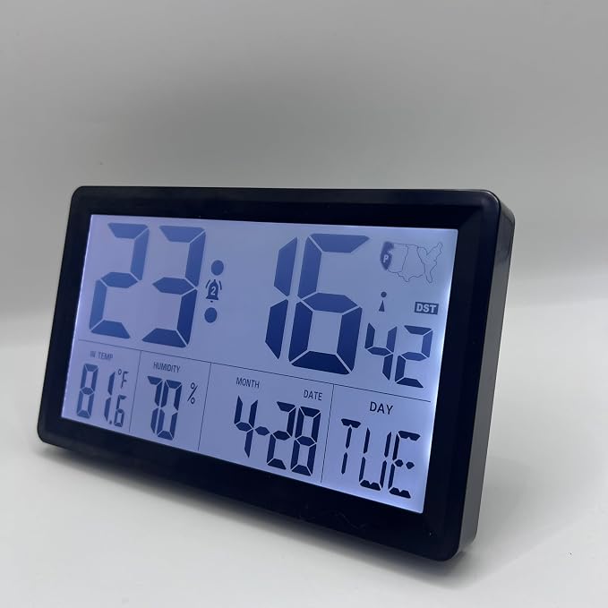 QPEUIM Digital Wall Clock Battery Operated Large Display - Image 3