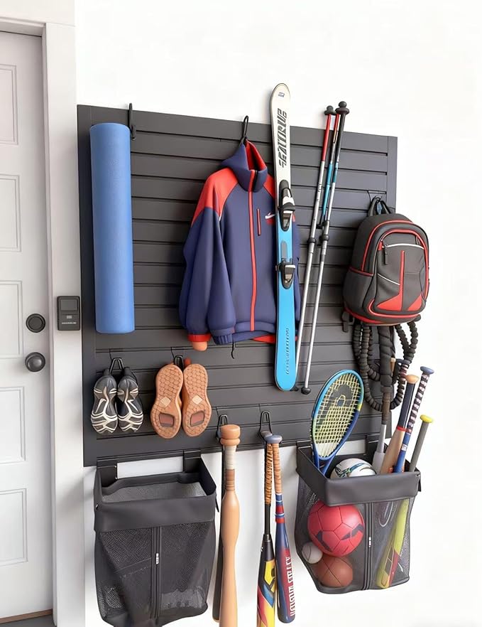 FRAYSCENT Slat Wall Paneling Garage Slat Wall Storage Systems Slatwall Panels - Image 5